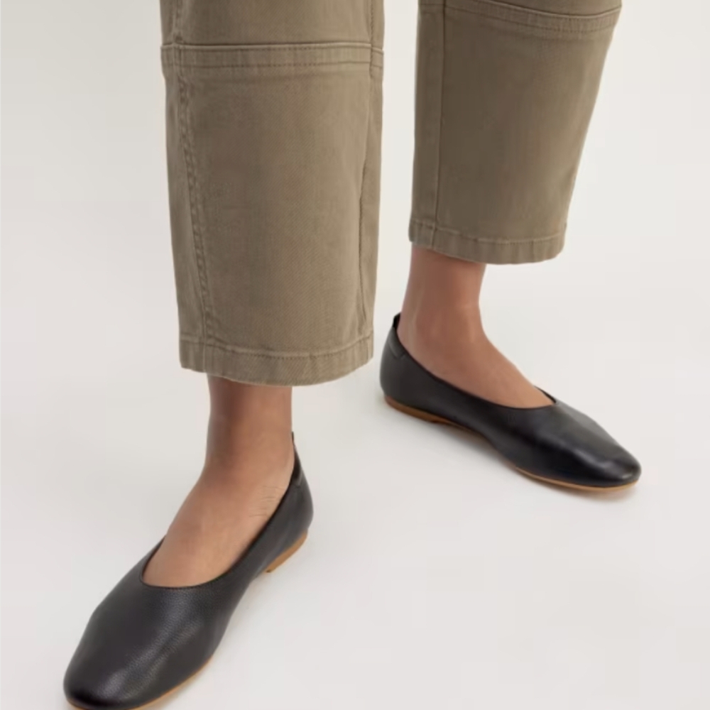 Everlane Italian Leather Day Glove Ballet Flat 9.5 Black